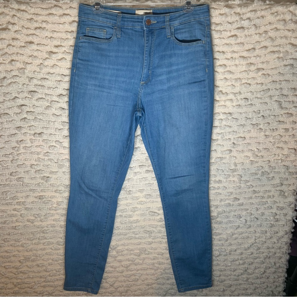 WOMENS 8 HIGH RISE SKINNY JEANS BLUE STRETCHY‎ UNIVERSAL THREAD CASUAL minimal